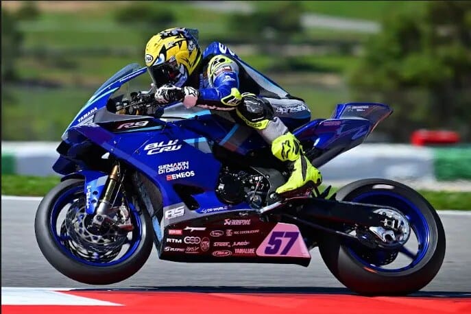 Aldi Satya Mahendra saat berdiri di podium WorldSSP