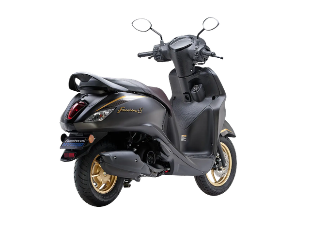 Desain bodi samping Yamaha Fascino 125 Hybrid yang mengalir (Photo: Yamaha)