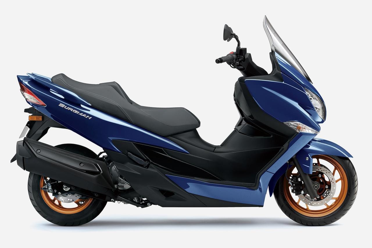 Detail mesin Suzuki Burgman 400 ABS 2026