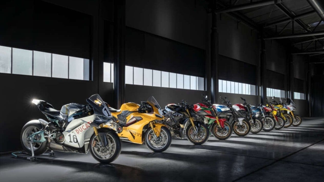 Ducati Collezione 100, 10 model edisi ulang tahun ke-100, produksi 100 unit per model untuk seluruh dunia