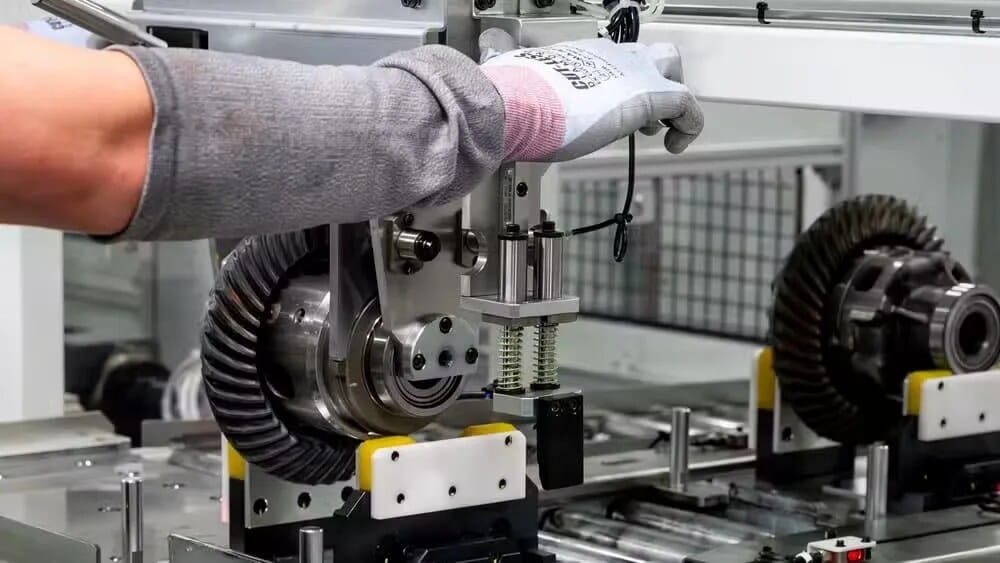 Pekerja di pabrik Toyota
