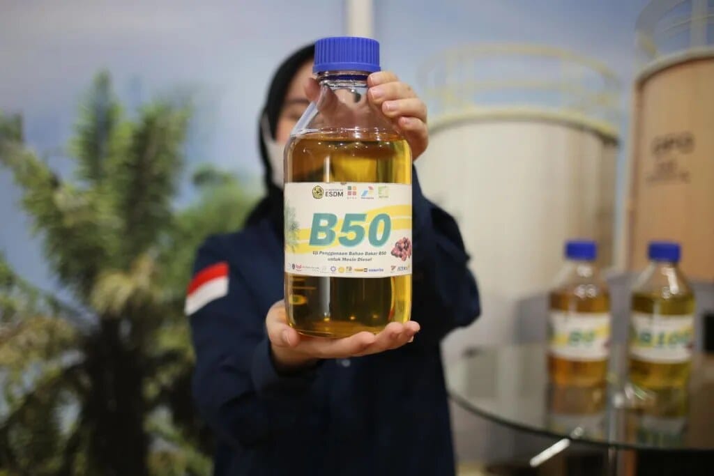 Tampilan visual bahan bakar biodiesel B50